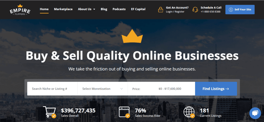 Buy And Sell Sites on Empire Flippers