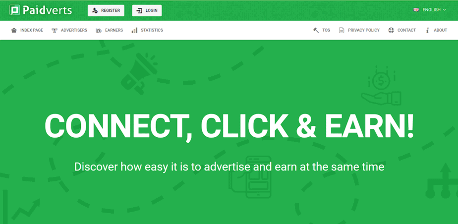 paidverts paid to click websites