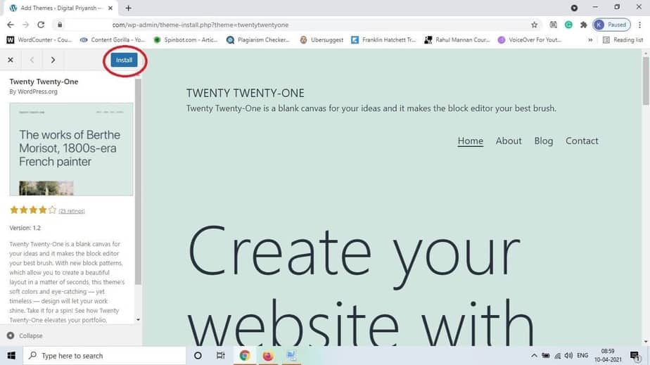 starting blog for free